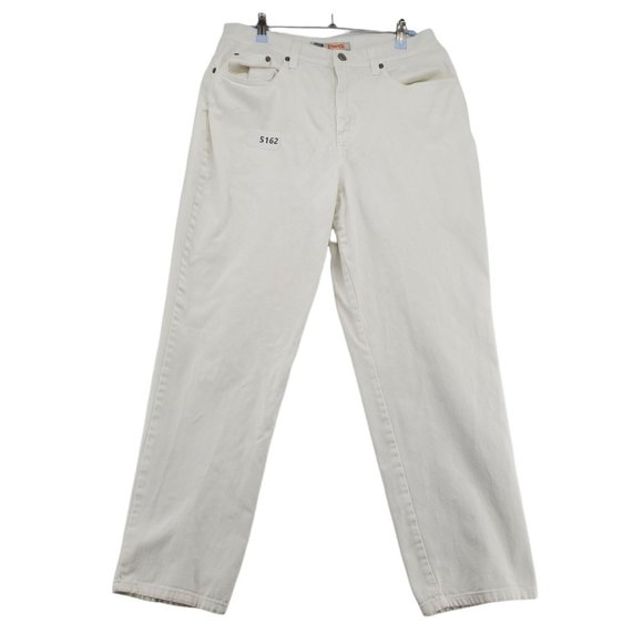 FADED GLORY Jeans Women's 5-Pocket Straight Leg Relaxed Fit White Size 10 Petite - Picture 11 of 11